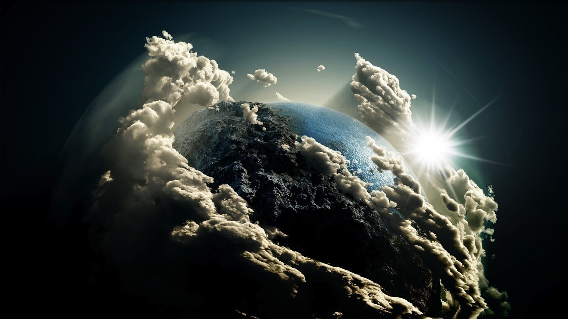 Earth Cloud Wallpaper