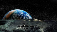 Earth and Moon Surface Wallpaper