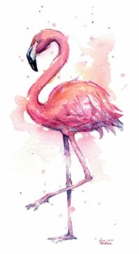 Flamingo Art Work Wallpaper