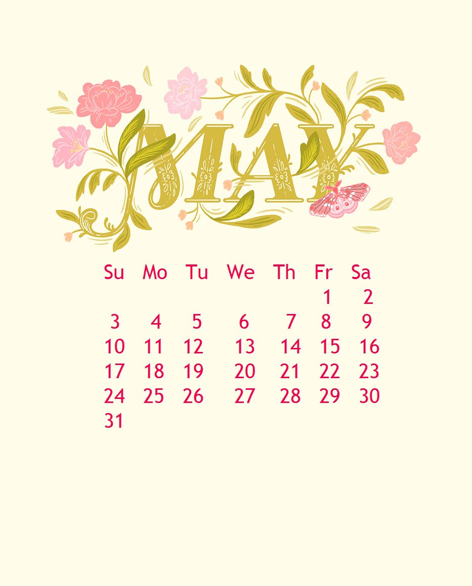 2020 May Calendar Background
