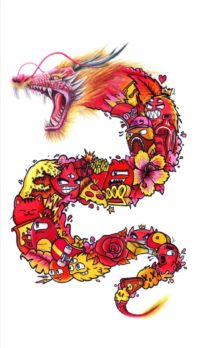 Doodle Dragon Wallpaper