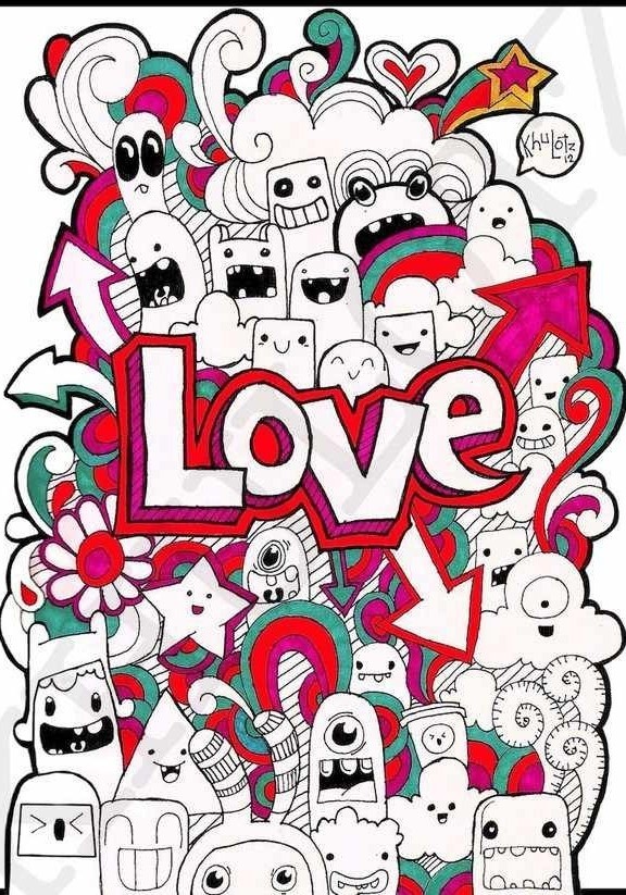 Doodle Love Wallpaper Iphone