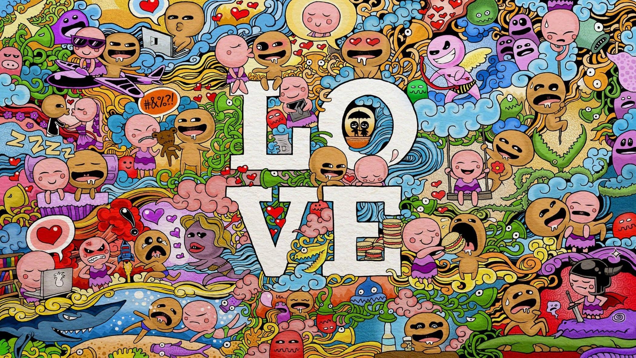 Doodle Love Wallpaper