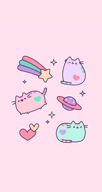 Pusheen Pastel Wallpaper