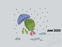 Rainy June 2020 Calendar