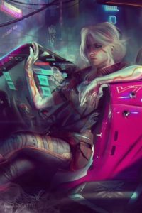 Cyberpunk 2077 Girl Background