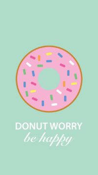 Donut Worry Iphone Wallpaper