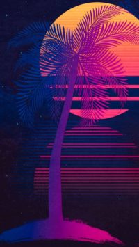 Vaporwave Sun Wallpaper