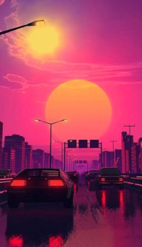 Vaporwave Sunset Wallpapers