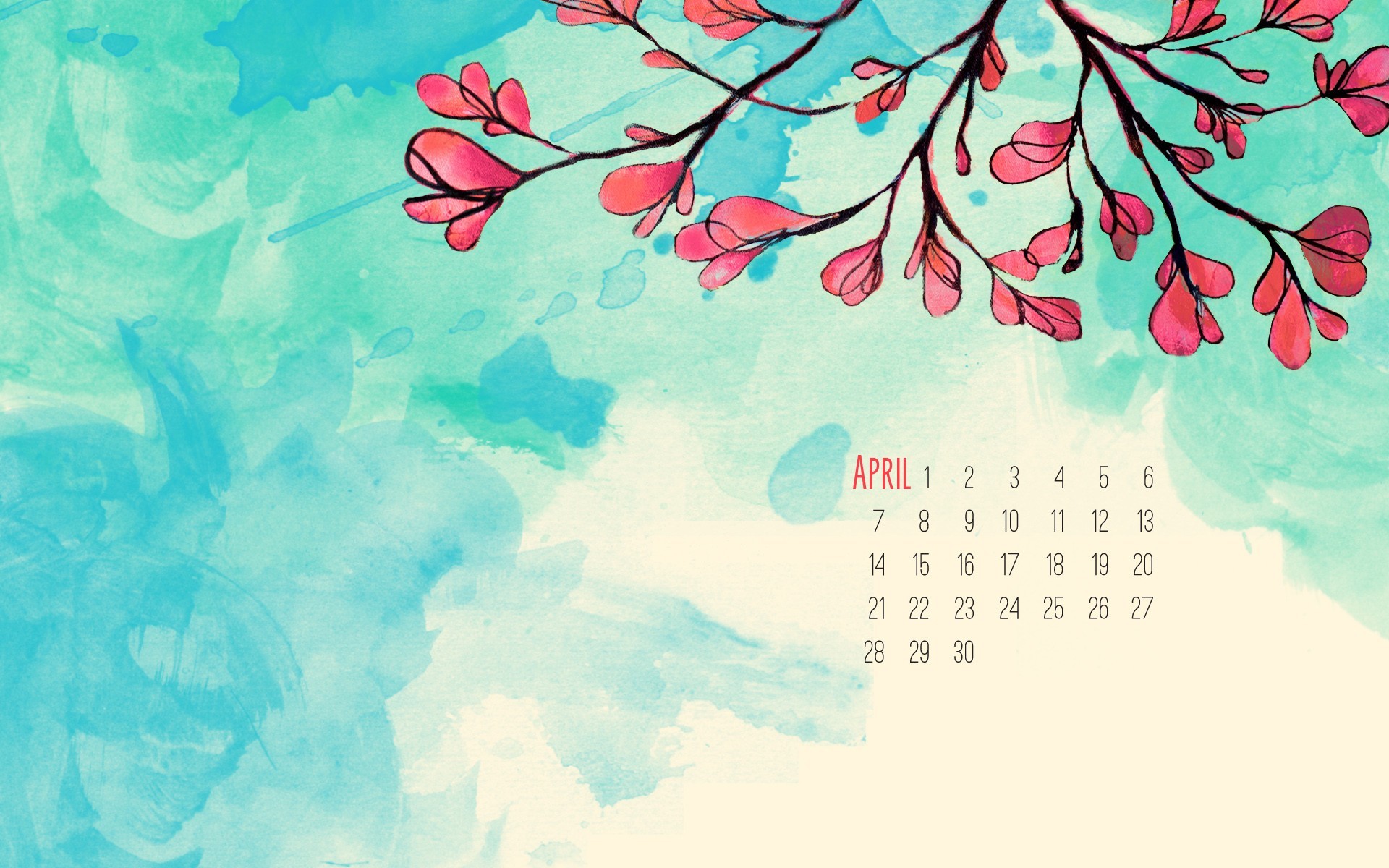April Calendar 2024 Desktop Wallpaper - Nana Talyah