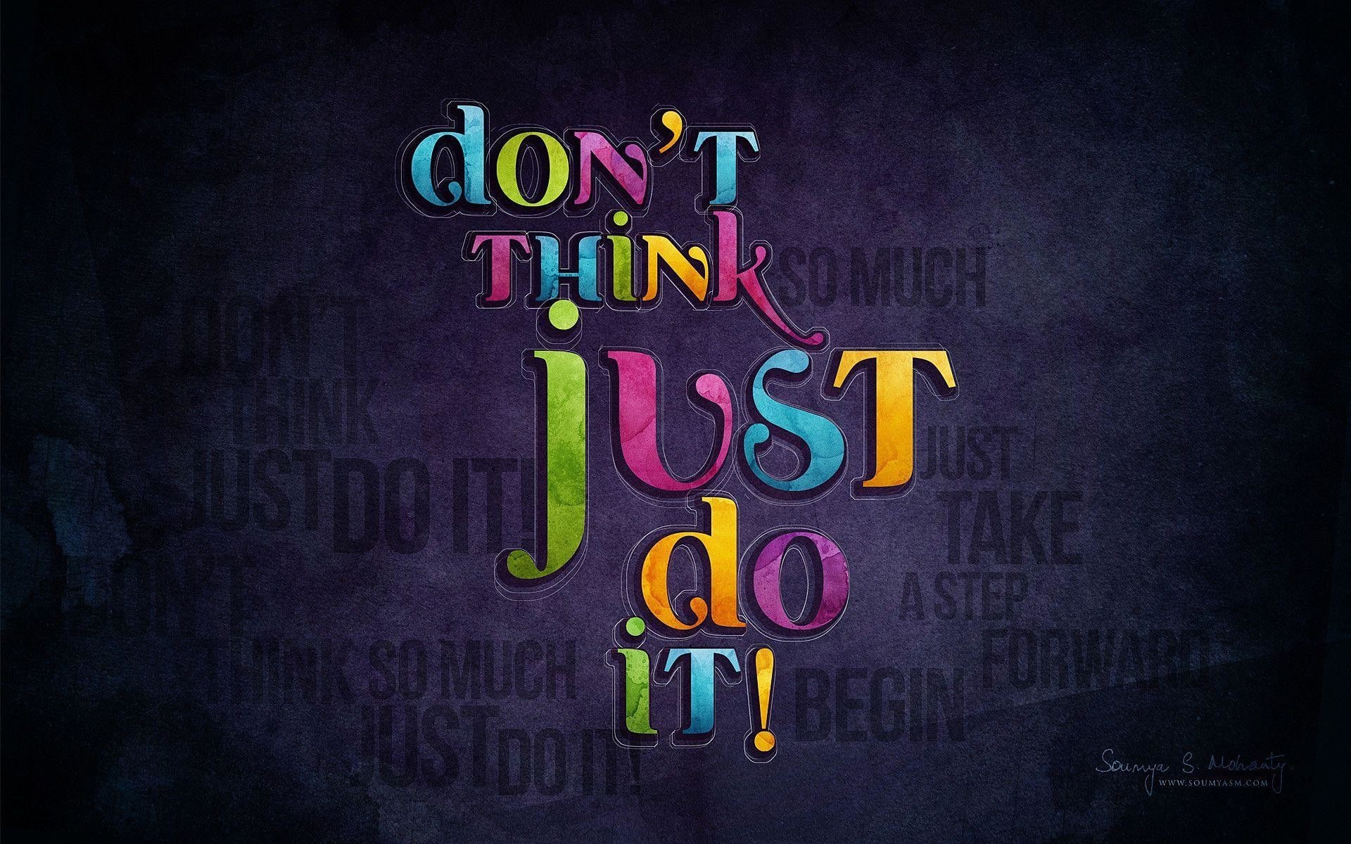 Dont Think Just Do It Wallpaper