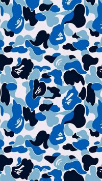 Iphone Blue Camouflage Wallpaper