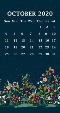 October Calendar Wallpaper 2020