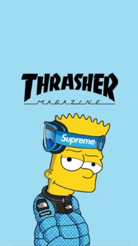 Supreme Bart Simpson Wallpaper