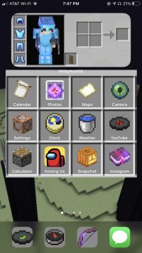 Minecraft Inventory Lockscreen