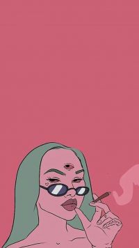 Stoner Girl Wallpaper