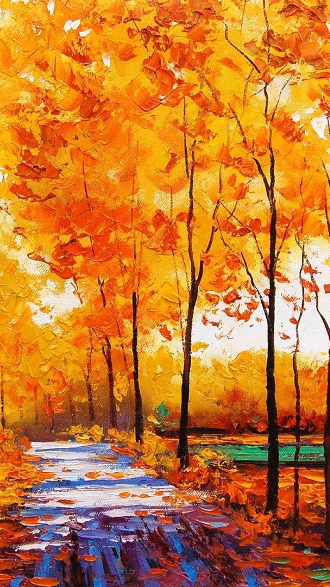 Fall Themed Paint Wallpaper