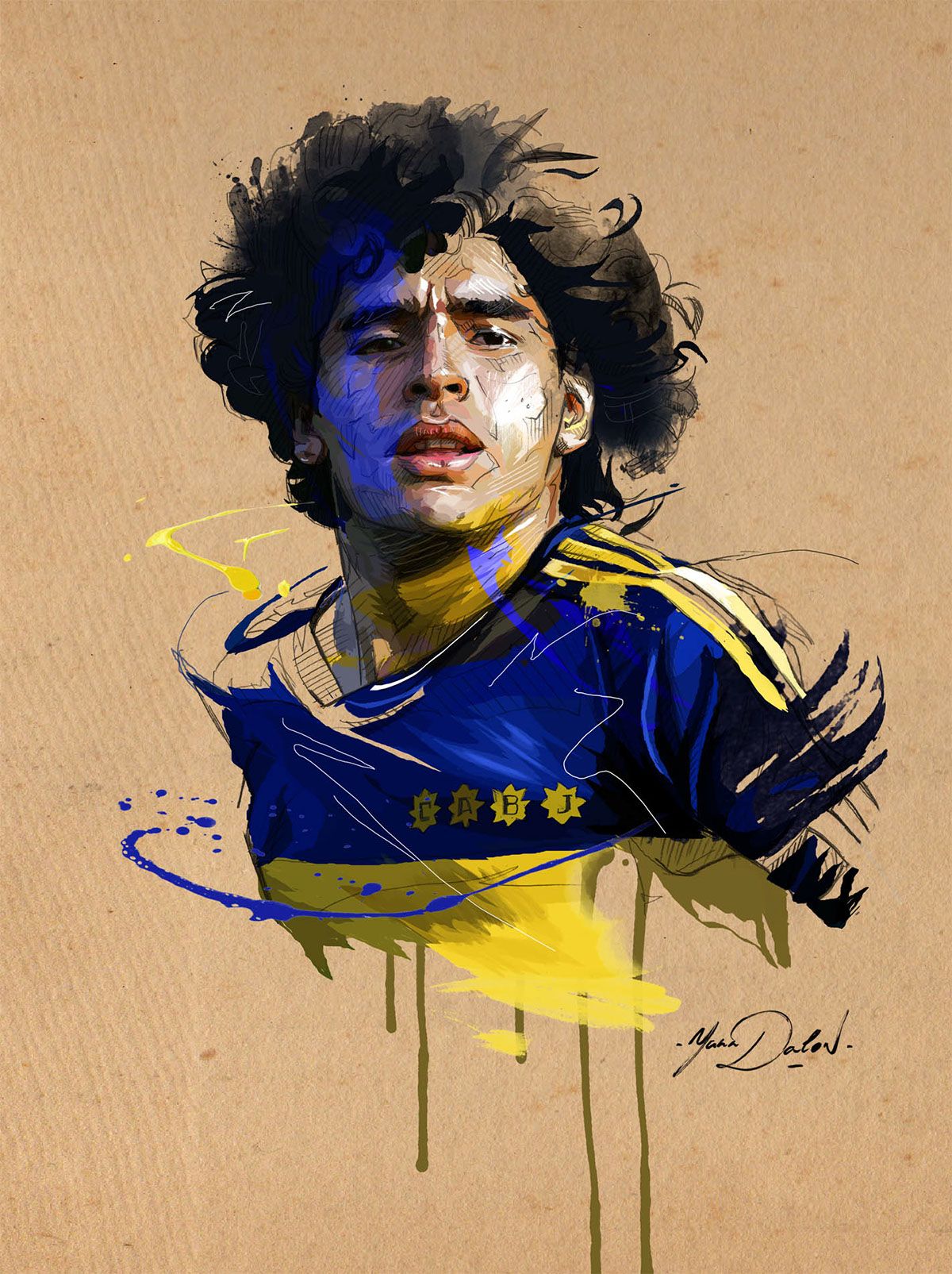 Maradona Paint Wallpaper 1 Maradona Paint Wallpaper