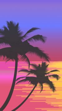 Sunset Palm Tree Wallpaper