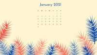 2021 January Calendar Background
