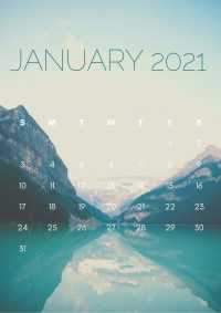 2021 January Calendar Wallpaper 3