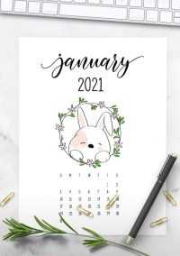 2021 January Calendar iPhone