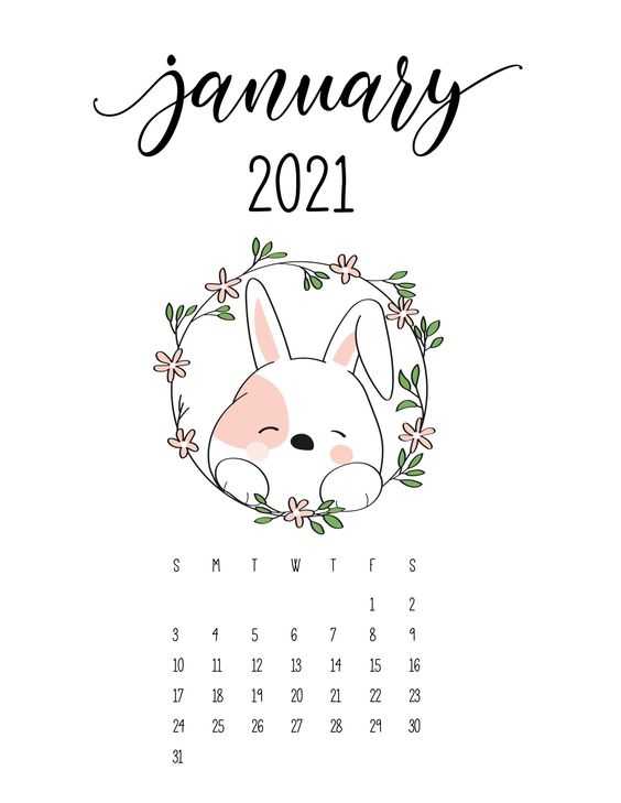 January Calendar 2021 Wallpaper 2