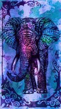 Purple Elephant Wallpaper