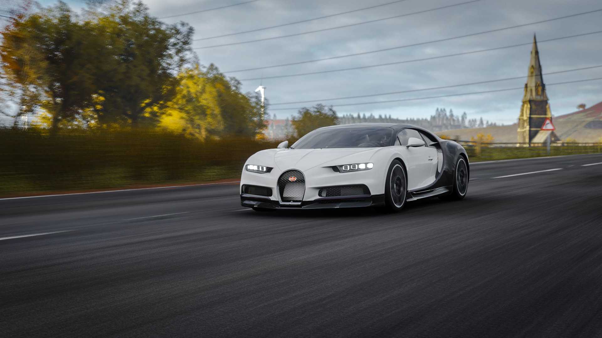 White Bugatti Chiron Wallpaper
