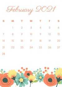 2021 Februay Calendar Wallpaper 2