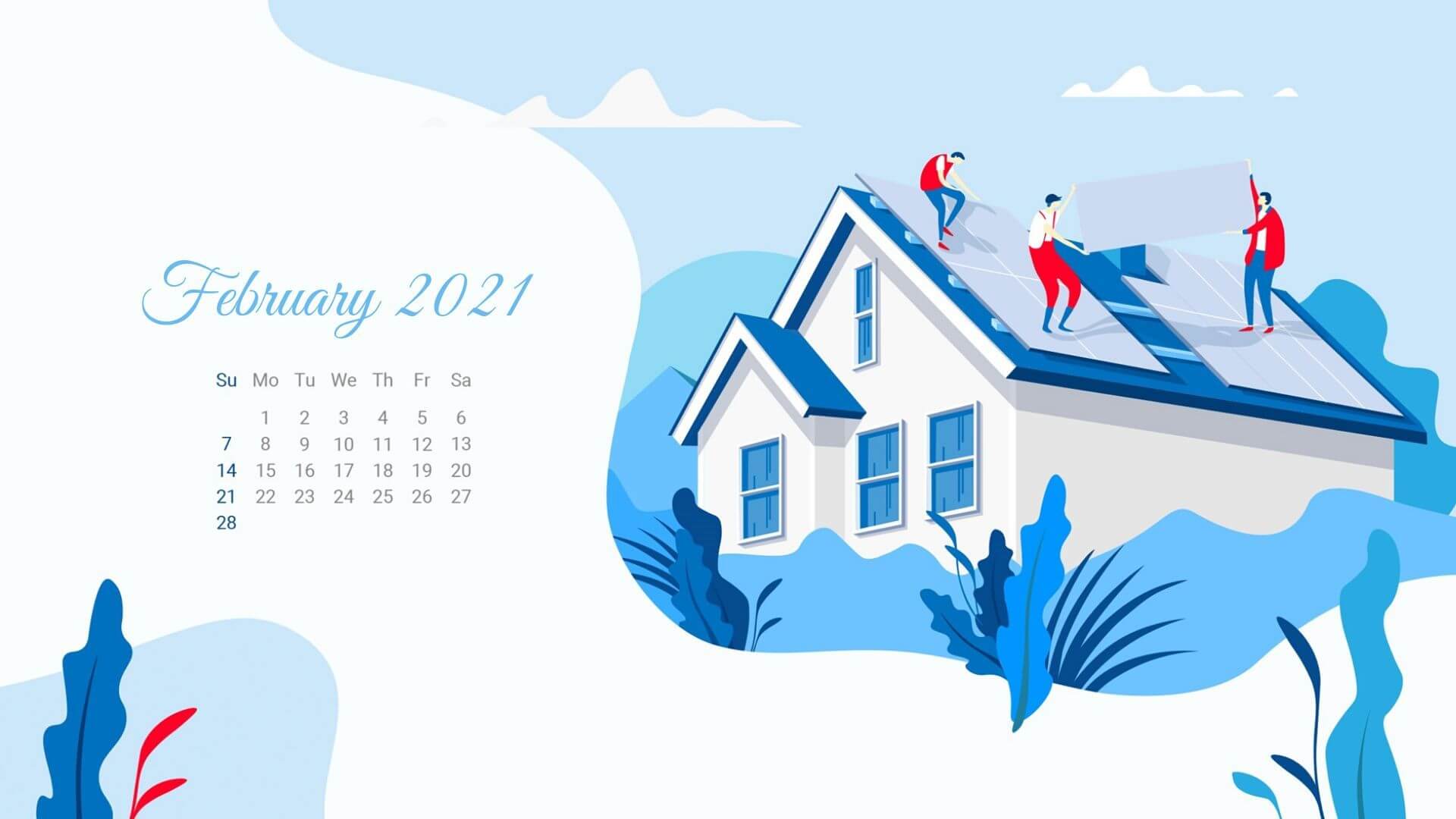 February Calendar Wallpaper 2021 3