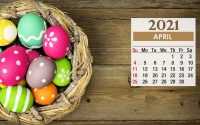 2021 Easter April Calendar Wallpaper 1