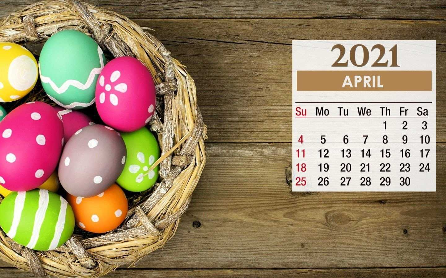2021 Easter April Calendar Wallpaper - KoLPaPer - Awesome Free HD