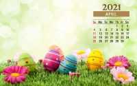 2021 Easter April Calendar Wallpaper 4