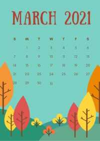 2021 March Calendar Wallpaper 9