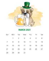 2021 March Calendar Wallpaper 4