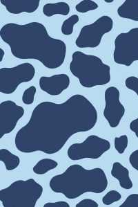 Blue Cow Print Wallpaper 7