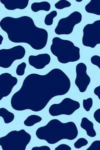 Blue Cow Print Wallpaper 5
