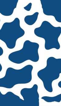 Blue Cow Print Wallpaper 2
