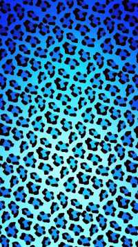 Blue Leopard Print Wallpaper 1