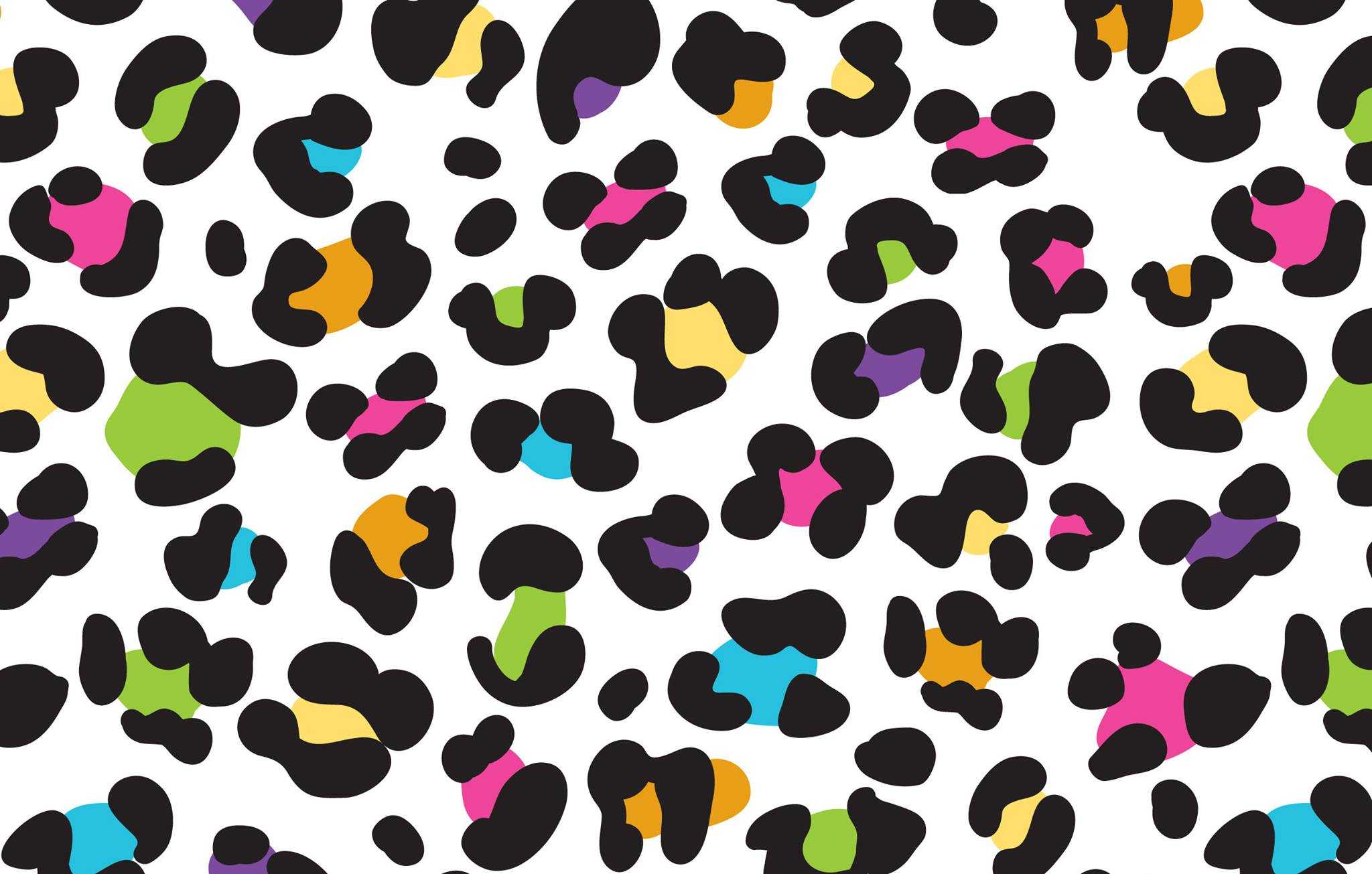 Colorful Cow Print Wallpaper 1