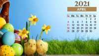 Easter 2021 April Calendar Wallpaper