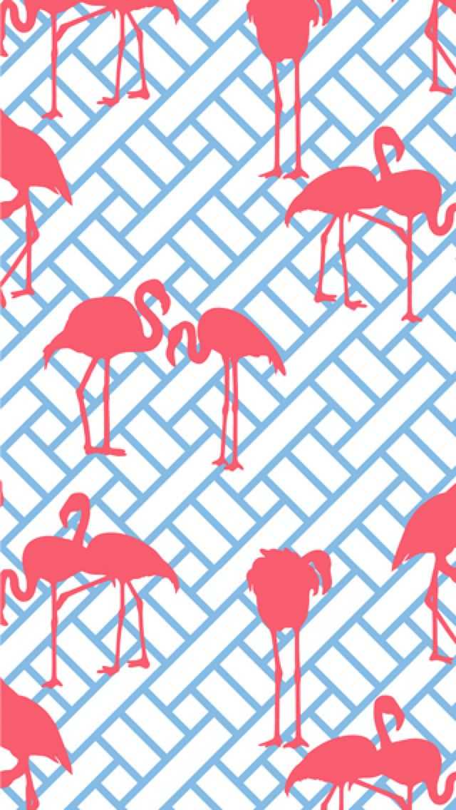 Flamingo Preppy Wallpaper 1