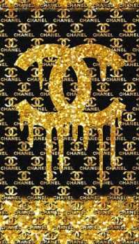 Gold Chanel Wallpaper 1