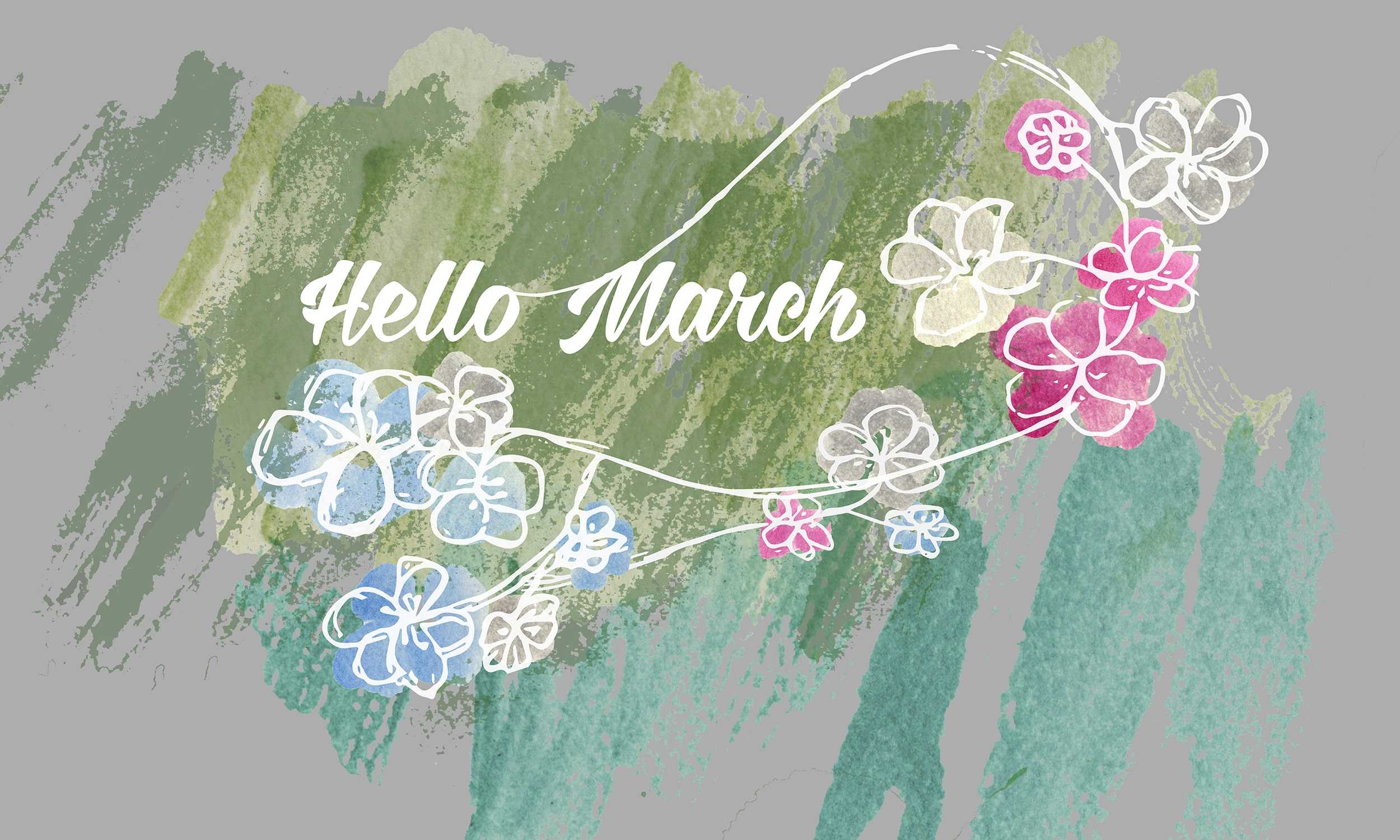 Hello March Wallpaper Desktop 1