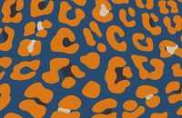 Orange Leopard Print Wallpaper 1