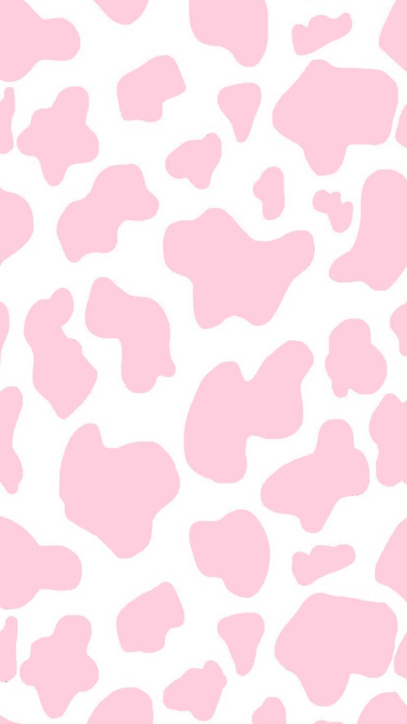 Pink Cow Print Wallpaper 1
