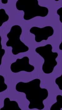 Purple Cow Print Wallpaper 7