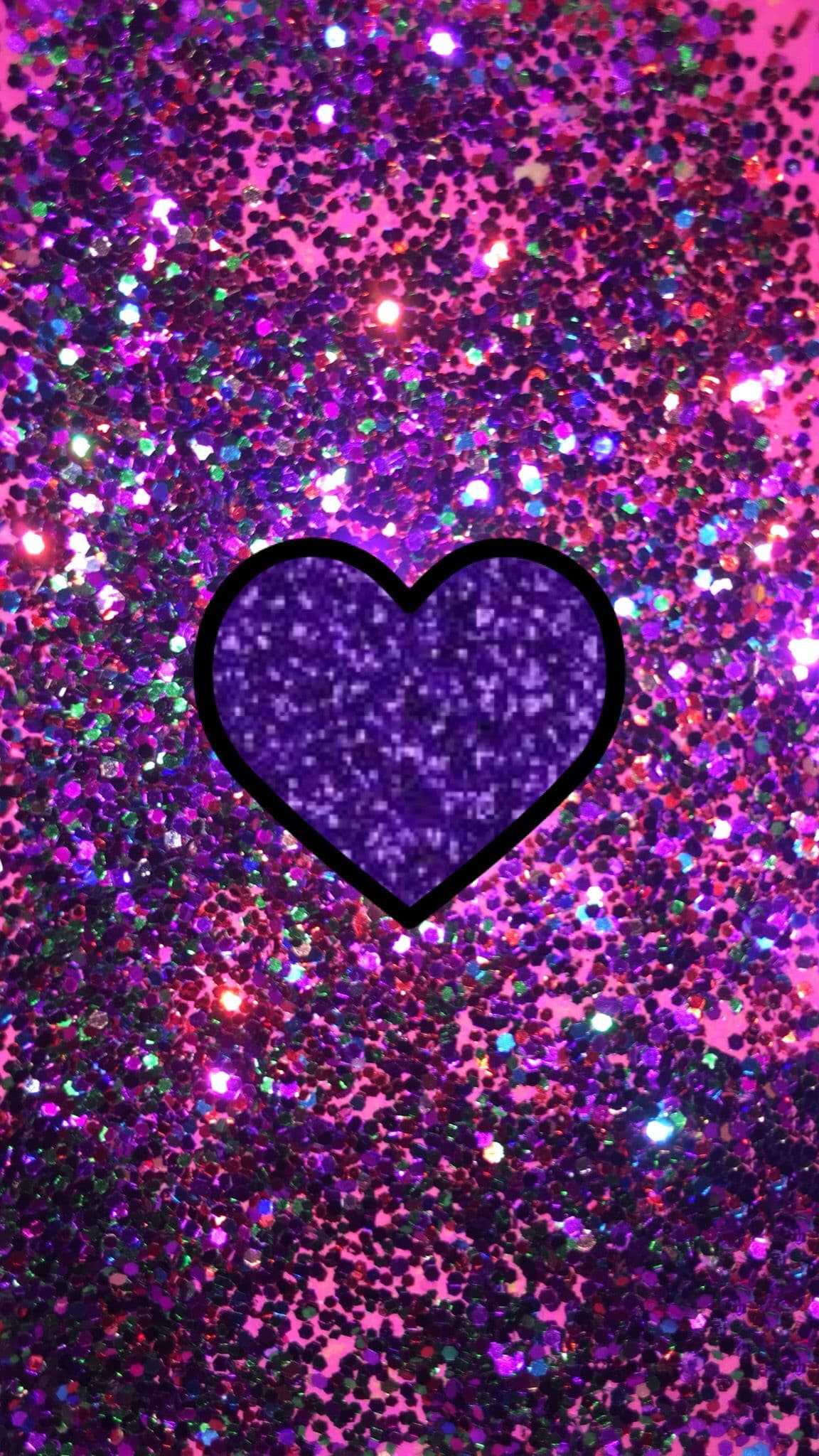 Purple Glitter Heart Wallpaper - KoLPaPer - Awesome Free HD Wallpapers