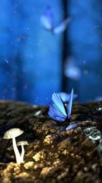 Blue Butterfly Wallpaper 9